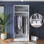 Hanah Home Armario Blanco con Puertas Recubiertas de Membrana